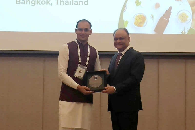 Felicitating Indian Ambassador Nagesh Singh
